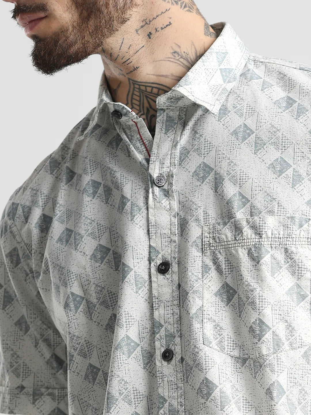 White Printed Shirt