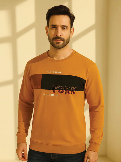 Mustard Printed Sweatshirt