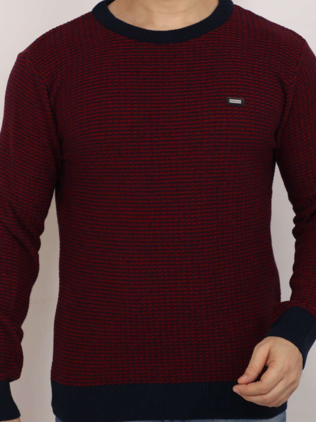 Red Jacquard Sweater