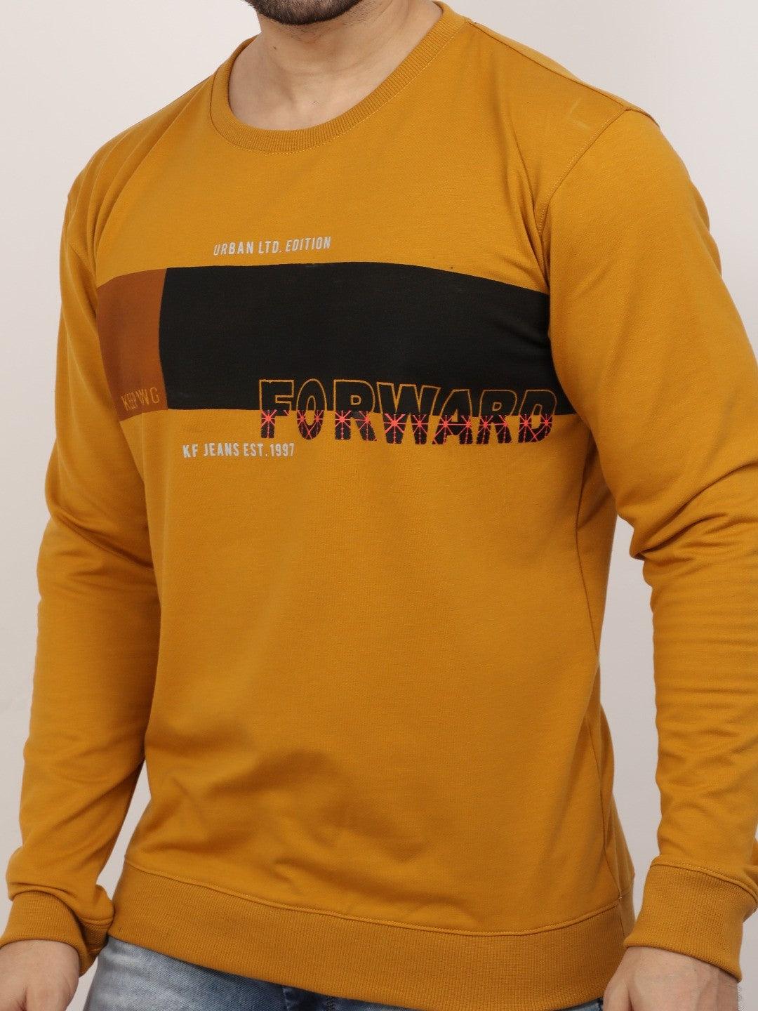 Mustard Printed Sweatshirt