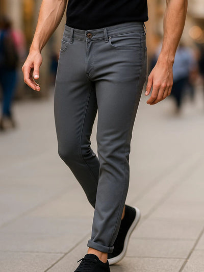 Stretchable Ash Grey Skinny Fit Jeans